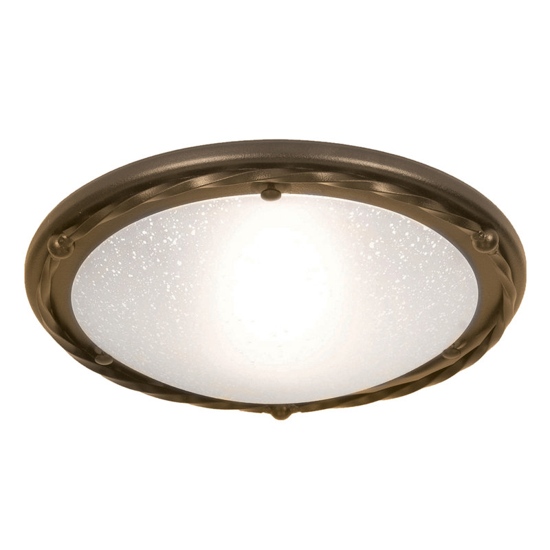 Sackler Glass Flush Mount, Black/Gold