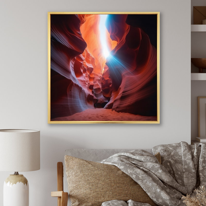Magical Lower Canyon III sur impression sur toile, H 30 po x l 30 po, Gold Floater Framed