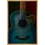 Guitare Painterly sur fond noir magnifique guitare acoustique-101091055-101091052