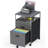 Rolling Mobile File Cabinet with 2 Drawers & Open Shelf, Mobility, 1 File Cabinet Drawer & 1 Lockable Drawer, Gray