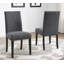 Ensemble de salle à manger élégant en bois espresso avec chaises cloutées confortables pour un espace repas harmonieux et invitant-725268426
