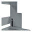 Lit escamotable double avec bureau à levage hydraulique, gris
