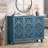 Accent Cabinet With 3 Doors, Storage Cabinet With Solid Wood Legs And Adjustable Shelves, Sideboard Buffet For Living Room, Entryway, Dining Room, Bedroom, Blue-1724973811