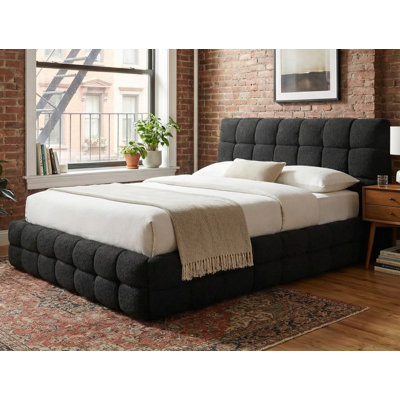 Plush Upholstered Bed