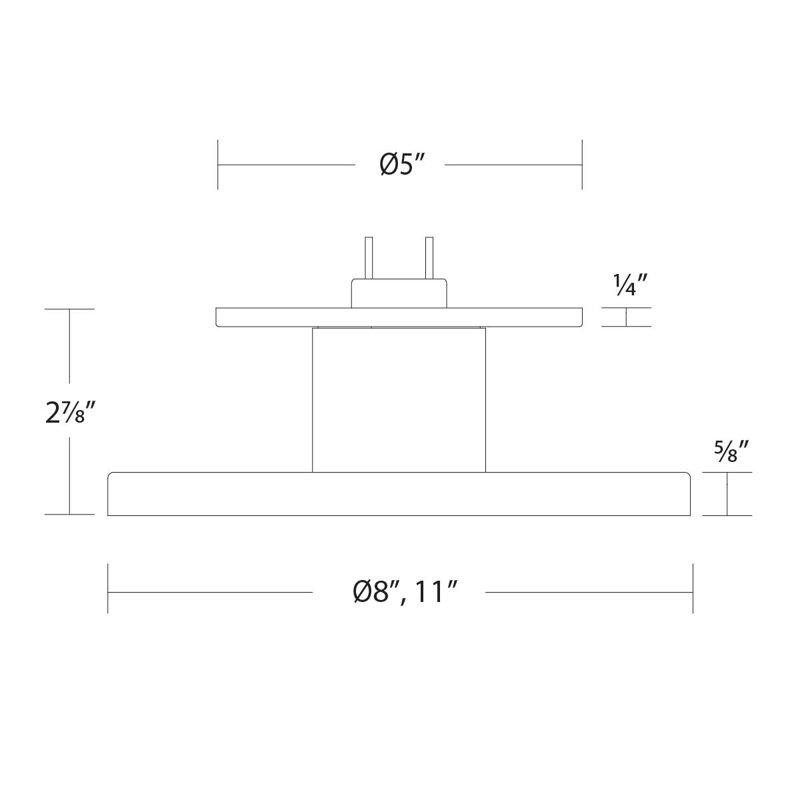 Plafonnier semi-encastré à DEL 5-CCT 8 po Twist-N-Lite, 2700 K / 3000 K / 3500 K / 4000 K / 5000 K, Noir