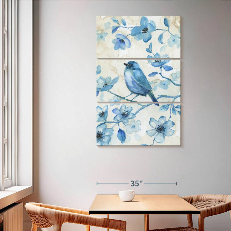 Harnek Bluebird Happiness, 65" H x 42" W