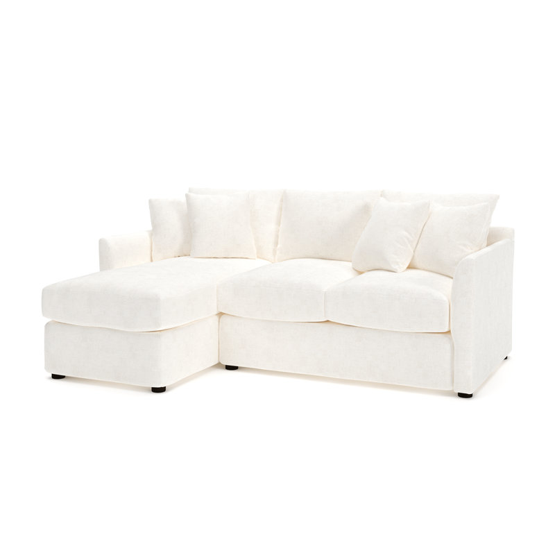 Cecelia Upholstered Sectional, Bevin Natural Linen Blend, Left Hand Facing