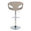 Tabouret de bar réglable Curva avec repose-pieds arrondi en T - ensemble de 2-106896032