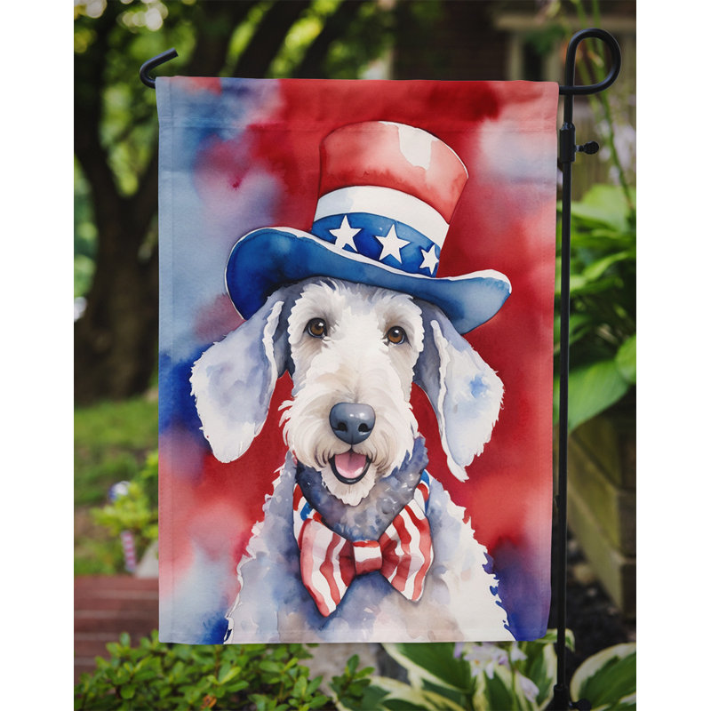 Drapeau patriotique du jardin américain, Bedlington Terrier