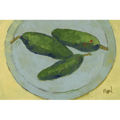 Peppers on a Plate IV by Samuel Dixon - Painting