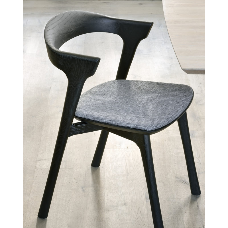 Bok Upholstered Dining Chair, Black, Black Polyester Blend/Acrylic