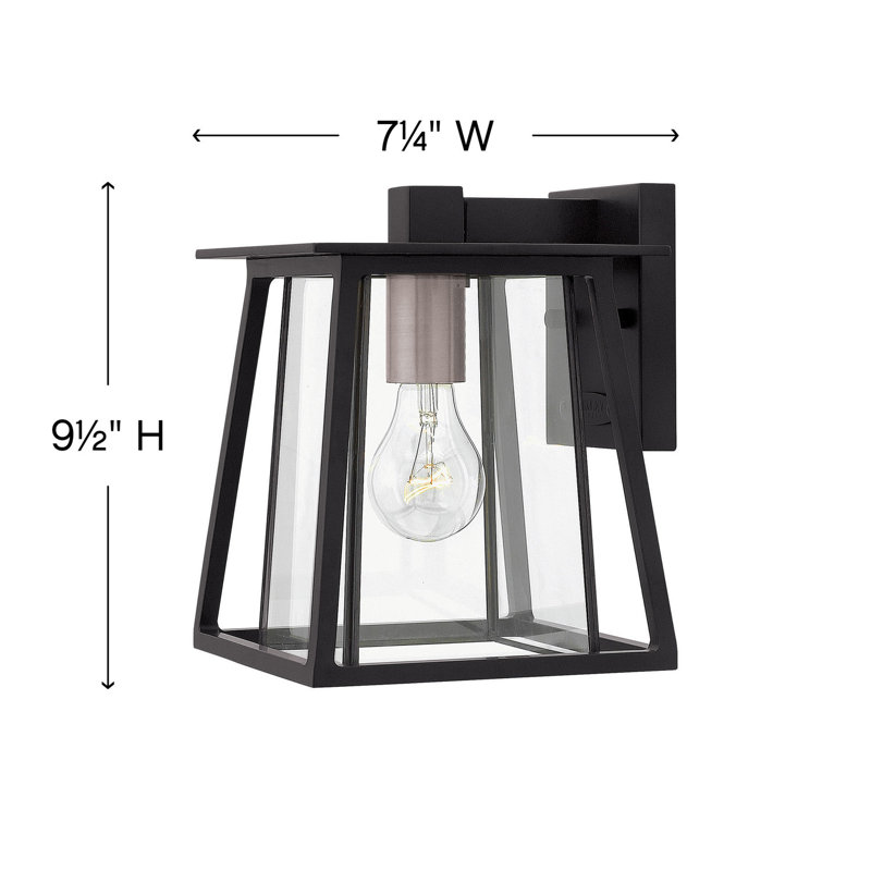 Walker 1-Light Outdoor Wall Lantern, 9.5" H x 7.3" W x 8.3" D