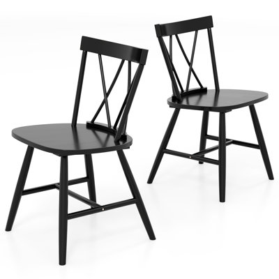 Dining Chairs Farmhouse Kitchen Chair With Rubber Wood Frame by Gracie Oaks