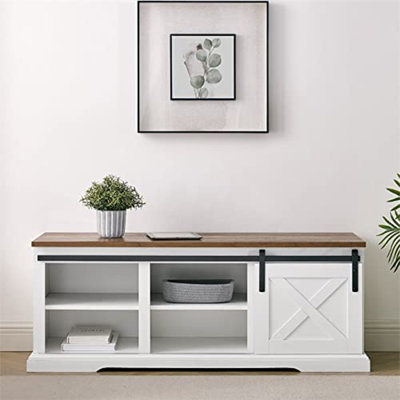 Kosjo Sliding Door 46" Storage Bench