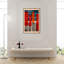 " Abstract Brash And Red Shapes " Painting Print-55034364-55034365