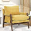 Siège confortable de style moderne Mid-Century jaune - pour le salon et la chambre à coucher-962541247