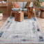 Tapis gris / noir en chenille tissé à la machine Borovany-87046147
