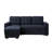 Dark Gray Sectional With Storage Chaise, Cup Holder & 193.55 Lb Weight Fabric Reversible Sleeper Holder, Charging Ports Side Pockets