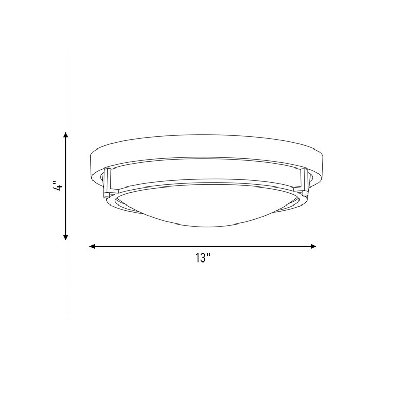 Aaru Glass Flush Mount, Brushed Nickel