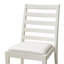 Ensemble de 2 chaises de salle à manger avec tissu en polyester crème et dossier rembourré avec finition blanc antique-1011333358-1011333359