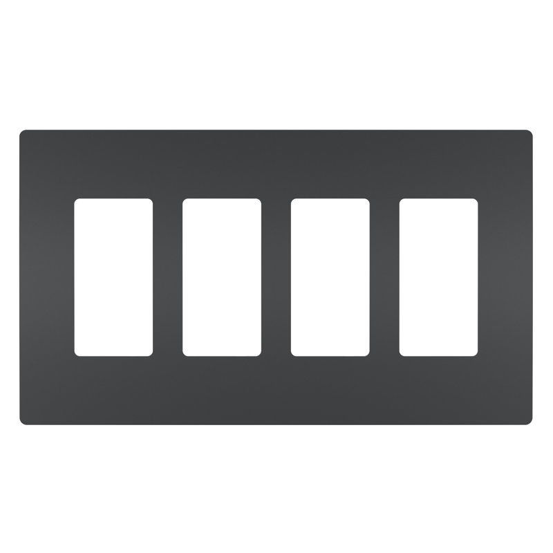 Legrand Radiant 4-gang Decorator Gfci Screwless Wall Plate, Graphite