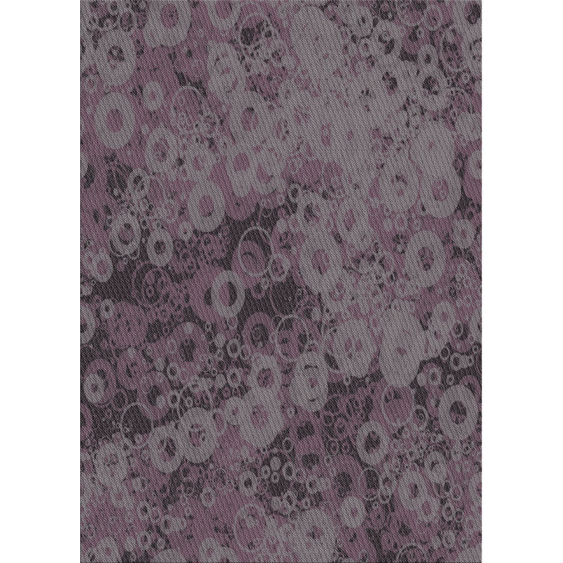 Rose abstrait/Tapis décoratif noir, Rectangle 8 pi x 12 pi