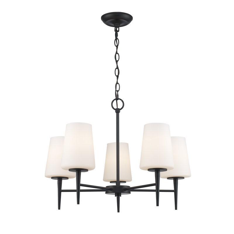 Lustre à 5 lumières Lonnard, Noir