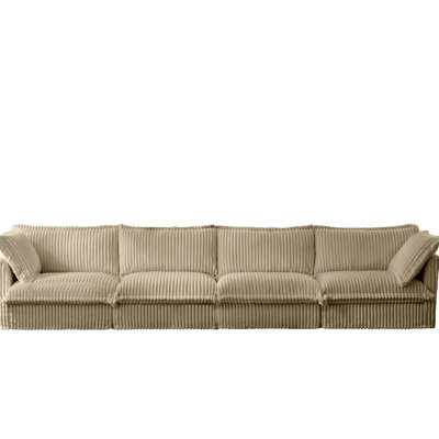 Extra Deep Living Room , 4 Seater Corduroy With Removable Cover Couch, Seat