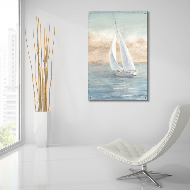 «Full Sail 1 C» par Danhui Nai, art mural en verre acrylique, H 36 po x l 24 po x P 0,2 po