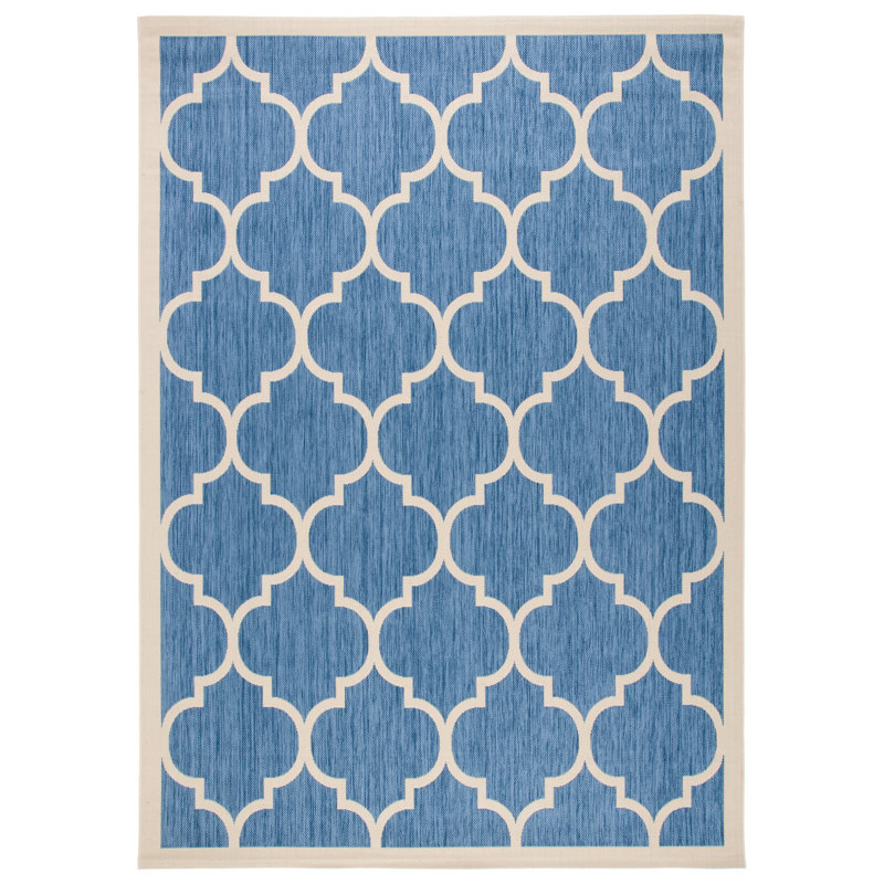 Tapis d'intérieur / extérieur à motif géométrique Herefordshire Performance, Rectangle 2 pi 7 po x 5 pi