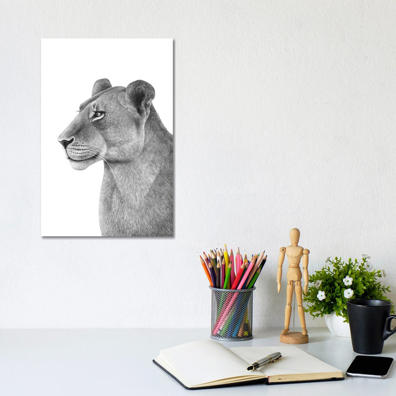 Lioness 1 Piece Wrapped Canvas Painting, 30.48cm H x 20.32cm W x 1.905cm D