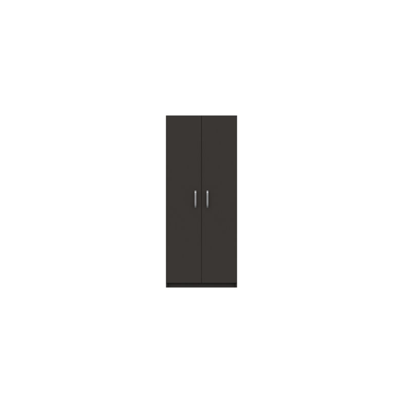 Narvaez 2 Door Manufactured Wood Wardrobe, Graphite Gloss