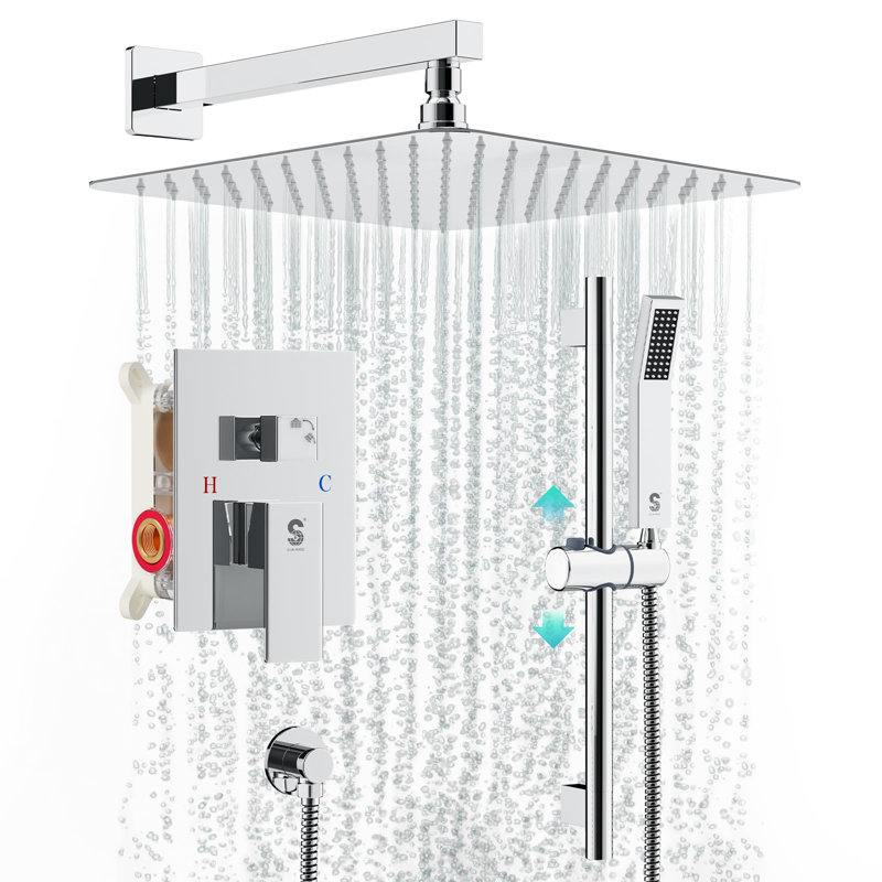Robinet de douche carré 10 po