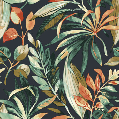 Karuna Collection All-Over Palm Leaf Wallpaper Roll
