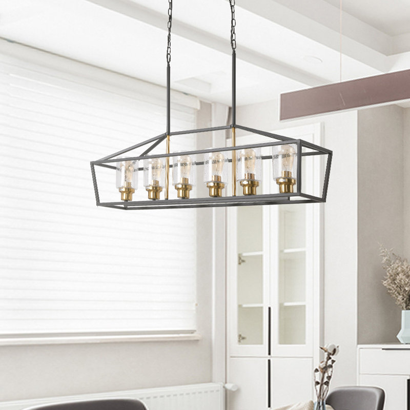 Lobsien 6 - Light Kitchen Island Geometric Chandelier