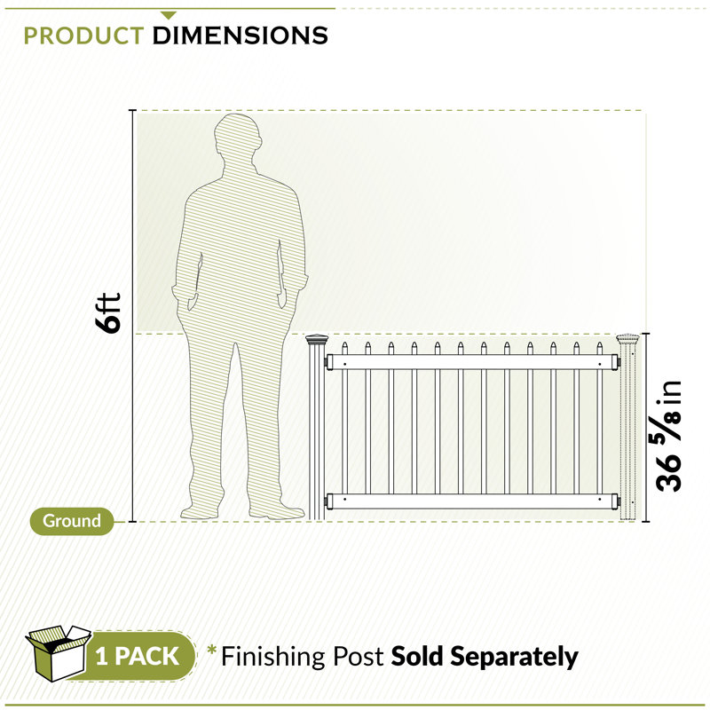 Zippity Outdoor Products White Vinyl Portable Fence Finishing Post