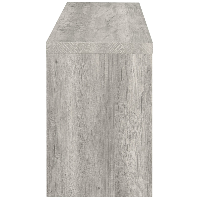 Engineered Wood Tv Stand Featuring Grey Driftwood Shade, Two Drawers For Storing Items, Rustic Look Adding Character, Construction, Smooth Surface, 15.5 Inches Wide Made Of In Color, Ample Storage