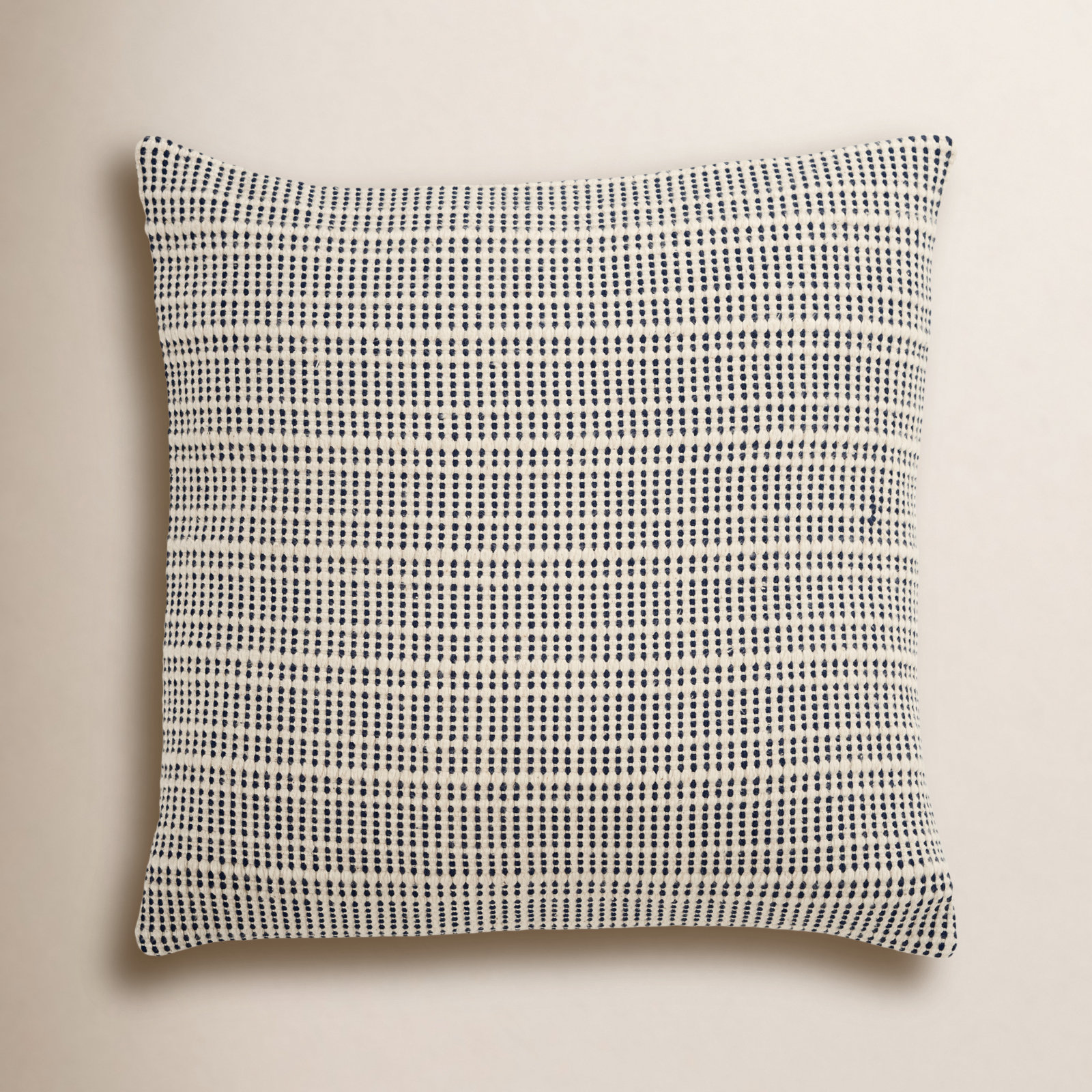 Migina Dots Cotton Throw Pillow, Navy
