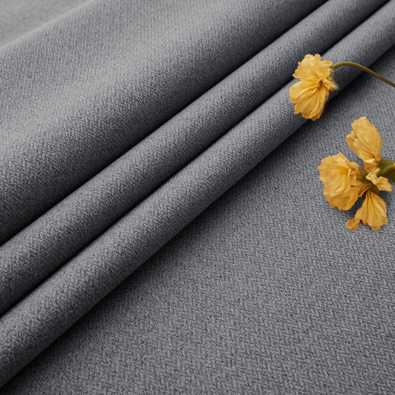 Linen Blend Blackout Curtain Panel Pair, 168cm Width x 183cm Drop, Charcoal