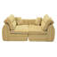 Canapé rembourré 3 places avec coussins décoratifs Striped Boucle-1836759571