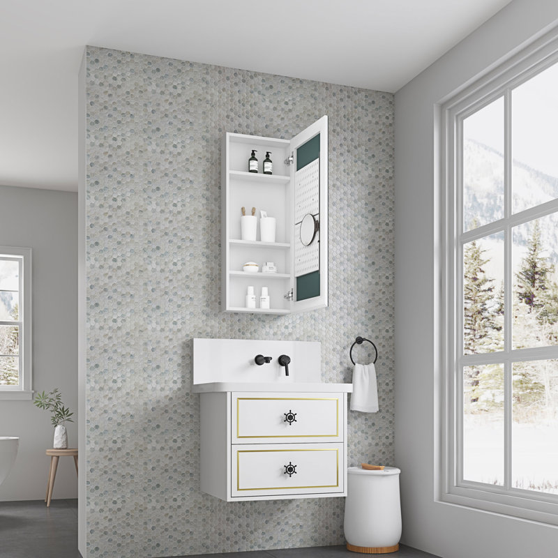 Armoire à pharmacie sans cadre Surface Mirror, H 36 po x l 15 po x P 4,8 po, Oui