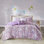 Ensemble de couette 4 pièces Lola rose licorne en coton pour lit simple