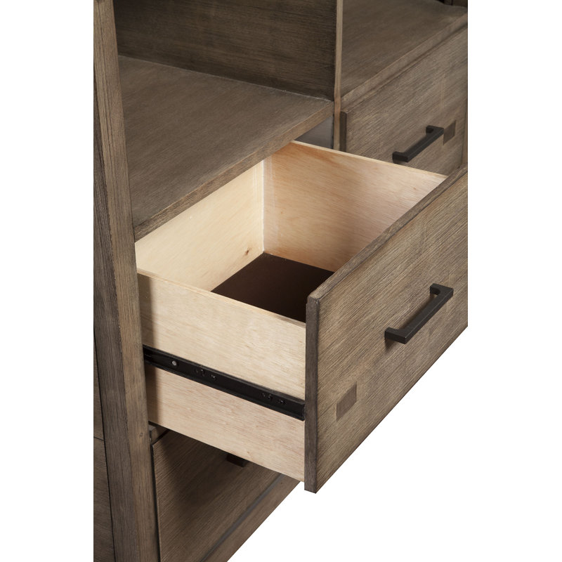 Commode télé 4 tiroirs Vanallen Sydney, gris vieilli