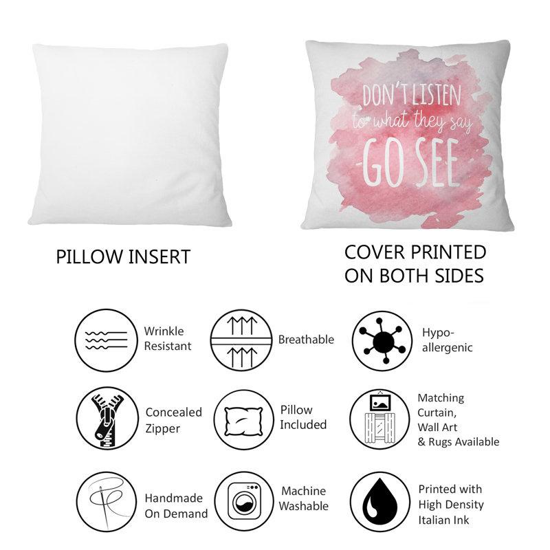 Coussin décoratif rectangulaire, Don't Don't Keep To What Ils Say Go See
