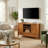 Warm Shaker 47"W Solid Wood Transitional Tall TV Stand for TVs up to 50" with 2 Cabinets, 2 Drawers, and Adjustable Shelves-1519756322