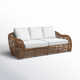 Alyshia 80.5'' High-Density Polyethylene (HDPE) Wicker Outdoor Sofa with Sunbrella Cushions