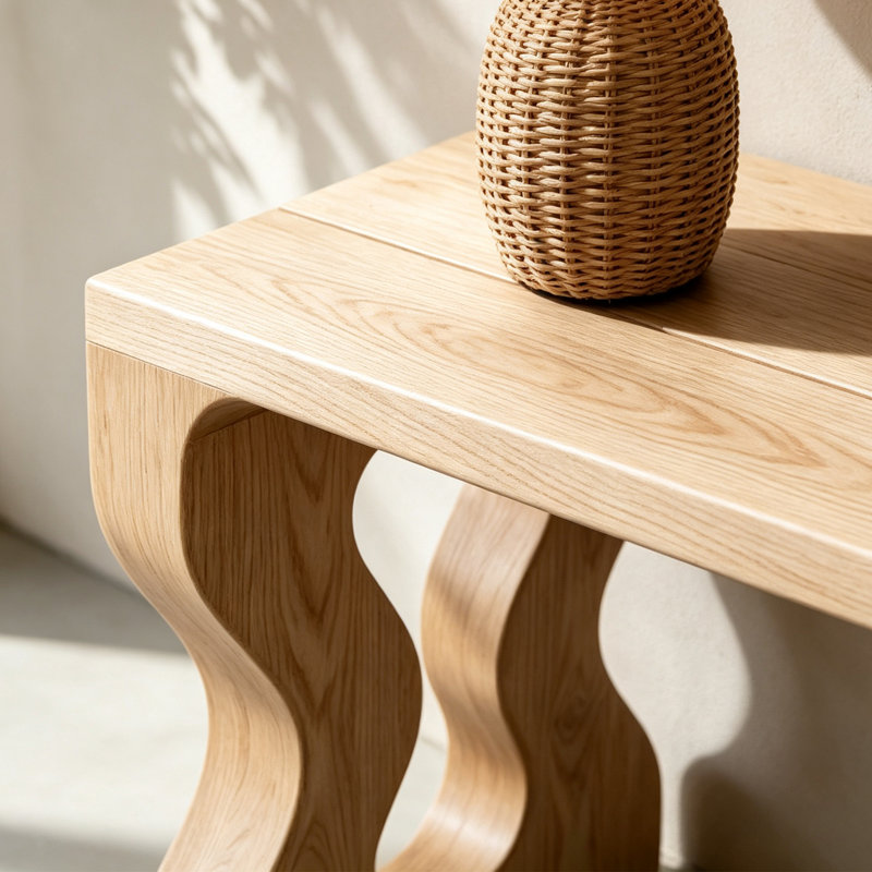 Loredana, H 29,53 po x l 55,12 po x P 13,78 po, Bois naturel