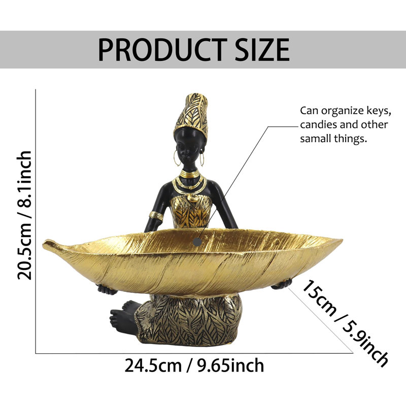 Statue de porte-femme tribal africain, Doré