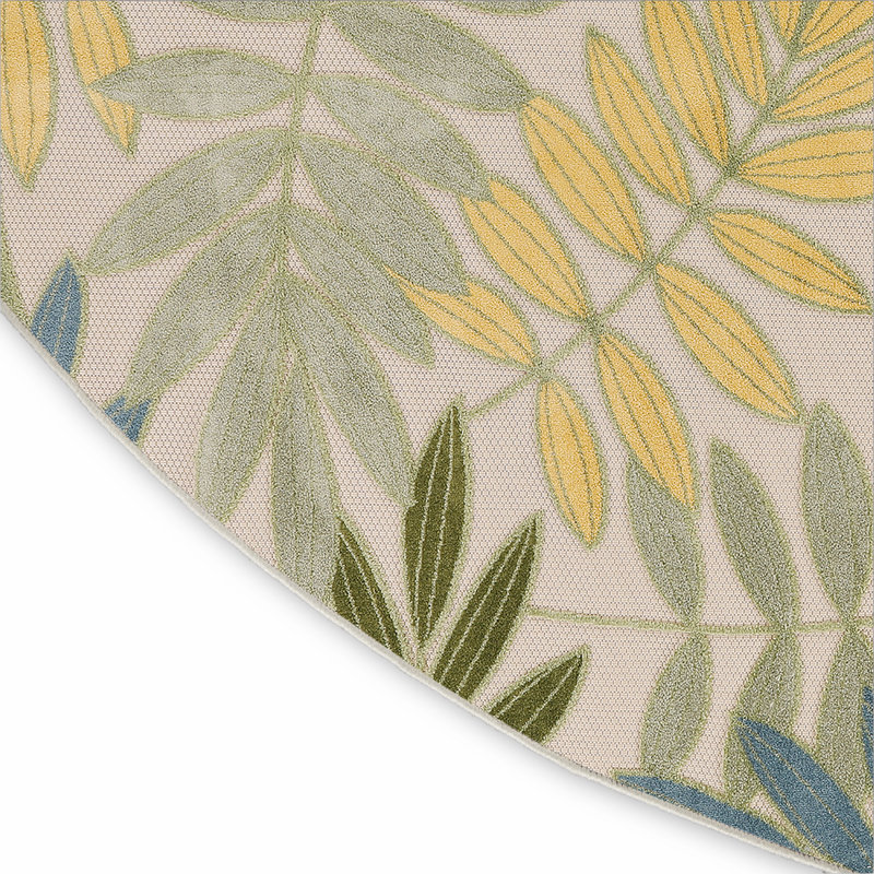 Ameir Floral Indoor/Outdoor Area Rug, Round 7'10"