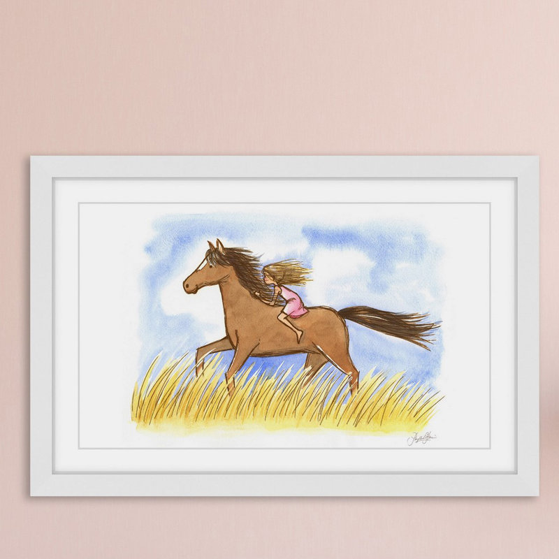 «Free As The Wind» par Phyllis Harris, reproduction encadrée, H 16 po x l 24 po x P 1,5 po